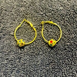 Gold fashion earrings